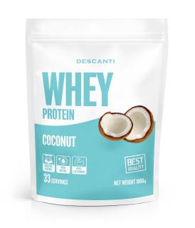 Whey protein - Descanti príchuť: kokos, Velkost balenia: 1000g