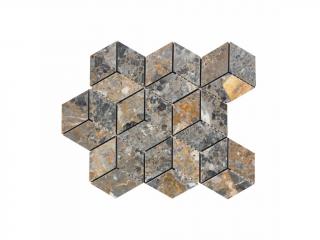 Kamenná mozaika z mramoru, Diamant multicolor, 30,7 x 27,8 x 0,9 cm, NH201