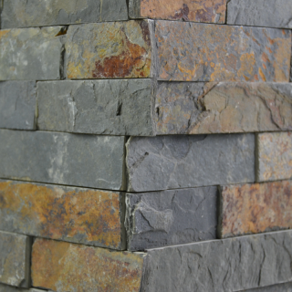 Kamenný obklad roh ALFISTONE, multicolor břidlice, toušťka 1-2cm, rozměry: 15 x 30 cm / 15 x 60 cm,