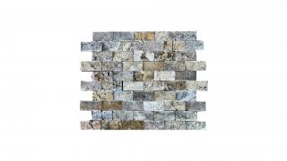 Kamenný obklad, Travertínové scabos, mozaika 2,3x4,8 cm, TMS204 VZORKA