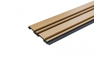 WPC Obkladový panel - Lamela plochá, Světlá, 2900x120x12 mm