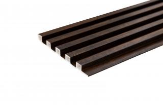 WPC Obkladový panel - Lamela vystúpená, Tmavo hnedá, 2900x210x20 mm