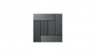 WPC podlahové dlaždice 30x30 cm, čierna, GST202_VZORKA
