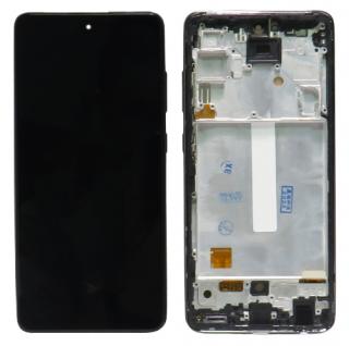 SMALL OLED Displej Samsung Galaxy A52 4G (SM-A525F), A52 5G (SM-A526B), A52s 5G (SM-A528B) + dotyková plocha čierna + Rám (Awesome Black)