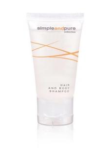 Hotelový vlasový a telový šampón v tube 30ml Simple and Pure - 50ks