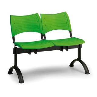 Lavice do čakární, dvojmiestna, čierna-plast, Visio Farba: Zelená