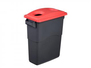 Nádoba na Triedenie odpadu 60 litrov + červené veko na plasty