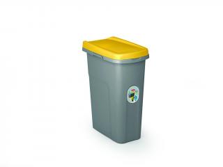Odpadkový kôš na triedenie odpadu HOME ECO SYSTEM 25 litrov žltý