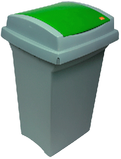 Odpadkový kôš na triedený odpad, 50 l, zelený