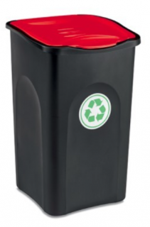 Odpadkový kôš na triedený odpad Ecogreen 50 L - červený