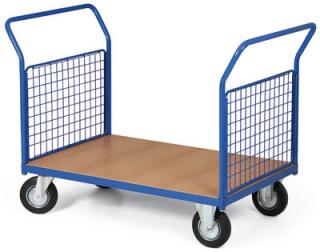 Plošinový vozík, dve drôtená madlá, 200 kg, kolesá 125 mm