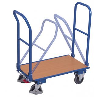 Plošinový vozík s dvoma sklopnými madlami, Variofit, do 150 kg, 85 x 45 x 94 cm