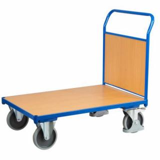 Plošinový vozík s madlom, plná výplň, do 500 kg, Variofit, 101,5 x 132,5 x 80 cm