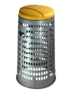 Stojan ECO na odpadkové vrecia s vekom, 120 litrov, žltý
