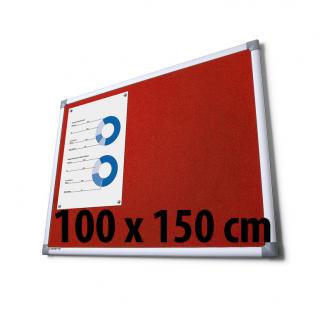 Tabule textilné, 100 x 150 cm, červená