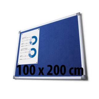 Tabule textilné, 100 x 200 cm, modrá