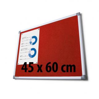 Tabule textilné, 45 x 60 cm, červená