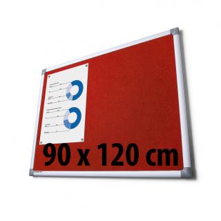 Tabule textilné, 90 x 120 cm, červená