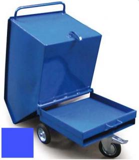 Výklopný vozík na špony, triesky 250 litrov, základný, modrý