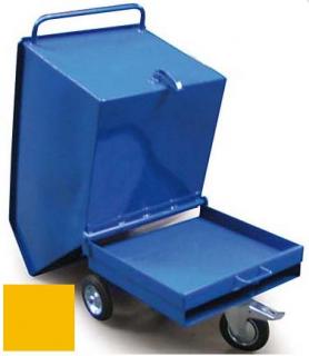 Výklopný vozík na špony, triesky 400 litrov, základný, žltý