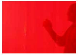 Zváracie záves, transparentný červený, matný, š 1,4 m, v 1,8 až 2,8 m Barva: transparentní červená, šířka: 140 cm, výška: 180 cm