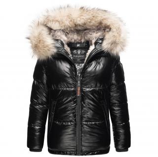 Dámska teplá zimná bunda s kožušinkou Tikunaa Premium Navahoo - BLACK Veľkosť: L