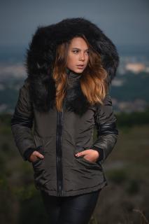 Dámska zimná bunda s kapucňou Nirvana Navahoo - Antracite Veľkosť: M