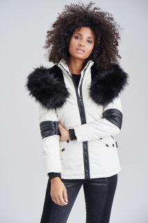 Dámska zimná bunda s kapucňou Nirvana Navahoo - WHITE Veľkosť: S