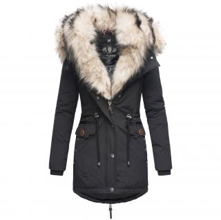 Dámska zimná bunda s kožušinkou Sweety Navahoo - BLACK Veľkosť: L