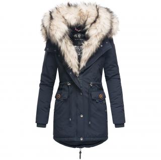 Dámska zimná bunda s kožušinkou Sweety Navahoo - BLUE Veľkosť: L