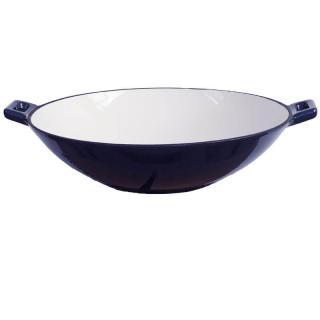 Liatinový wok – smaltovaný povrch, priemer 37 cm
