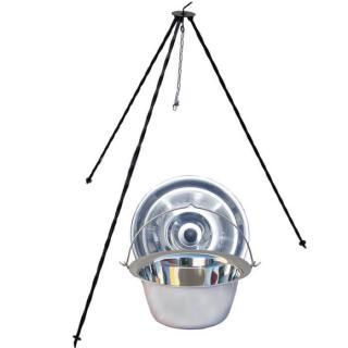 Nerezový kotlík 10 L (0,8 mm) INOX + pokrievka + stojan CLASSIC