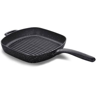 Panvica na grilovanie a pečenie s rúčkou 28 cm x 28 cm Grill Plus Volkanit