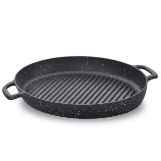 Panvica na grilovanie a pečenie s uškami 35 cm x 25 cm Grill Plus Volkanit