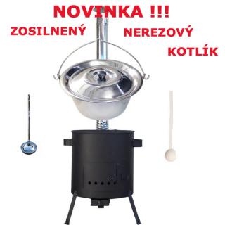 Antikorový kotlík 20 L (0,8 mm) zosilnený s nitmi + žiaruvzdorná kotlina (1 mm) 42 PLUS 600 ()