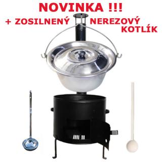 Nerezový kotlíkový set 36 cm + zosilnený nerezový kotlík 15 L ()