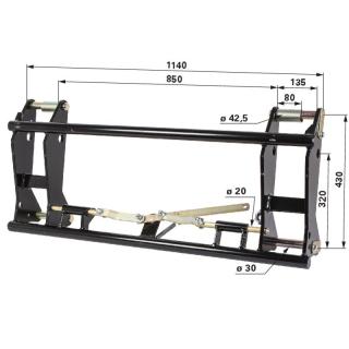 Euro rám pre čelné nakladače s mechanickým upínaním (nádstavec)