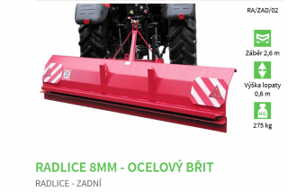 RADLICA - BYSTRON - 8mm - ocelový brit - Uhol 30 stupňov