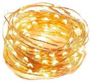 100 LED svetelná reťaz drôt vianočné osvetlenie