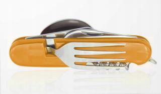 Skladací príbor - nôž lyžička vidlička otvárač