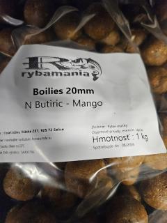 AQUABOILIES RYBAMANIA 1KG N BUTIRIC-MANGO (RYBAMANIA)