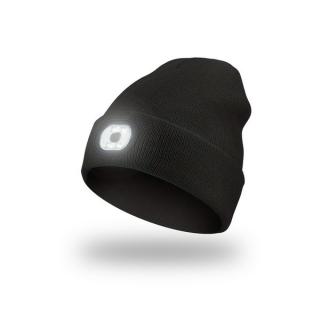 PLETENÁ ČIAPKA S LED LAMPIČKOU BLACK (PLETENÁ ČIAPKA S LED LAMPIČKOU)