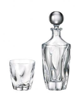 Barley Twist whisky set 1+6 Bohemia (Whiskey Barley Twist 7 dielny set Bohemia Crystalite)