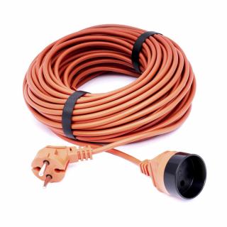 Predlžovací kábel 30m 2x1 mm2 oranžový