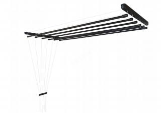 Stropný sušiak PROPER PRO 5 x 200cm BLACK LINE (Stropný sušiak na sušenie prádla 5 tyčí 200cm ČIERNY)