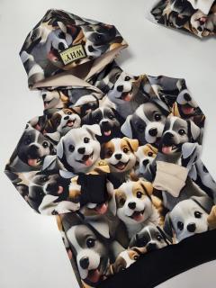 3D mikina psíkovia