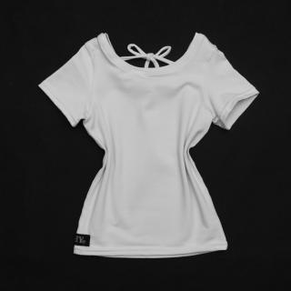 Dámske tričko Why Summer biele letné (Letné tričko Why s väčším výstrihom a ikonickým šnurovaním na chrbáte.)