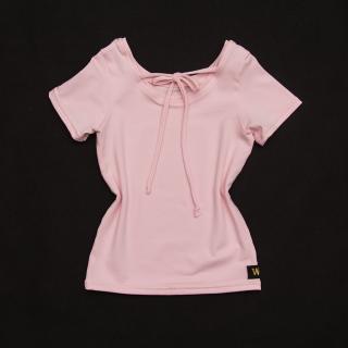 Dámske tričko Why Summer ružové letné (Letné tričko Why s väčším výstrihom a ikonickým šnurovaním na chrbáte.)