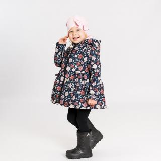 Detský softshellový kabátik Why Spring (Nepremokavý kabátik v rozkošnom dolly dizajne s potlačou kvetov. Kabátik má funkčné vrecko a jemne riasené konce rukávov. S ľahkosťou odoláva vetru aj dažďu.)
