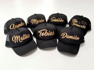 Šiltovka  MOJE MENO  detská Darkblack/Goldpace (od 3r )